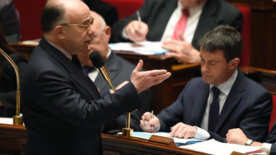 Le ministre de l'Intérieur Bernard Cazeneuve à l'Assemblée nationale le 28 avril 2014