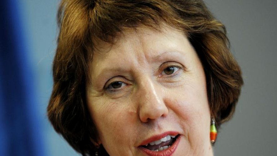 La chef de la diplomatie de l'Union européenne, Catherine Ashton, le 10 juillet 2013 à Pristina, au Kosovo