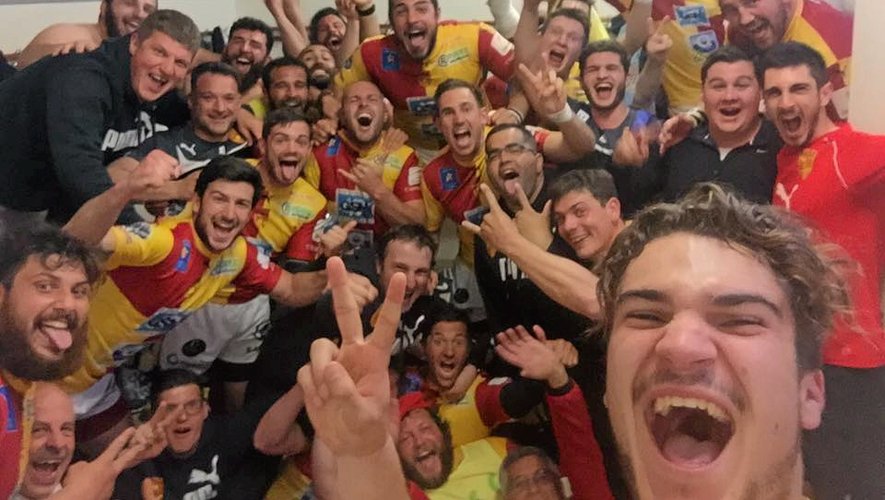 Après la rencontre, les joueurs ruthénois ont immortalisé leur joie dans les vestiaires de Limoges et l’ont partagé sur les réseaux sociaux.