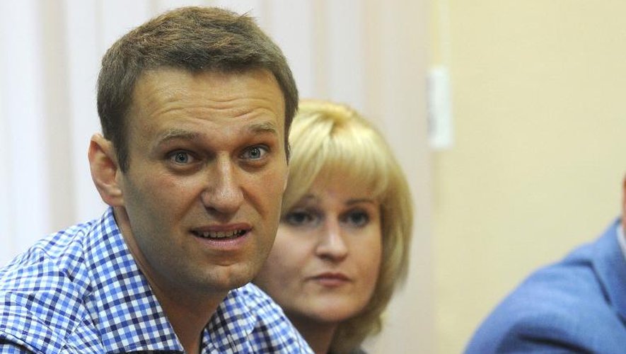 L'opposant russe Alexeï Navalny, le 18 juillet 2013 au tribunal de Kirov