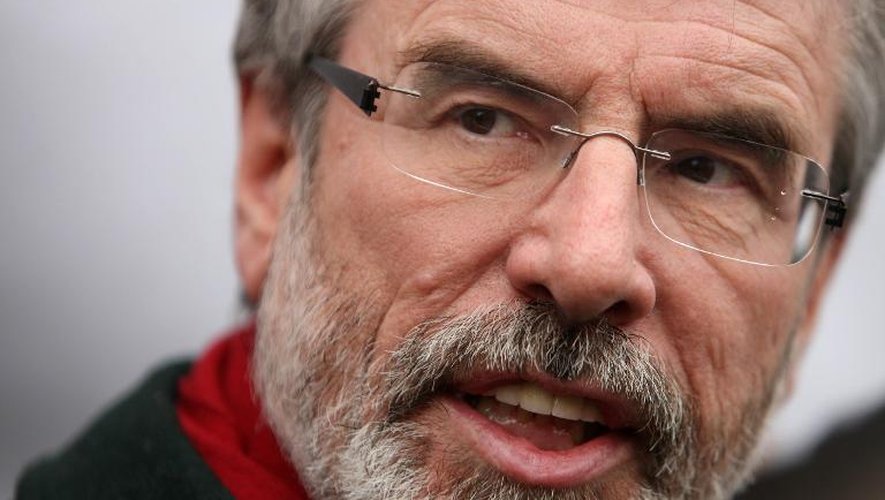 Le président du Sinn Fein Gerry Adams à Dublin, en Irlande, le 7 décembre 2010