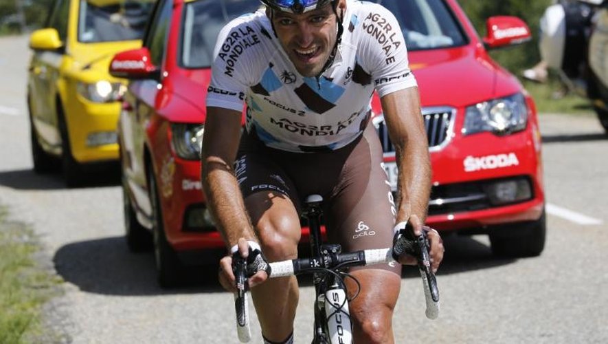 Le Français Christophe Riblon lors de la 8e étape du Tour de France, le 6 juillmet entre Castres et Ax-3 Domaines