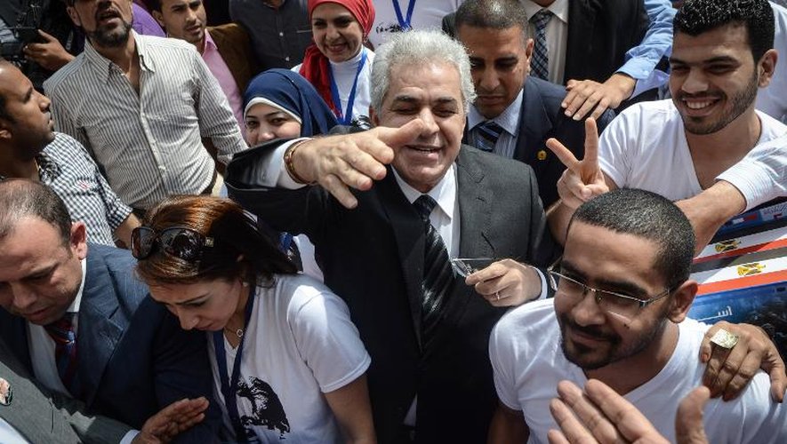 Le leader de l'opposition de gauche en Egypte, Hamdeen Sabbahi, le 19 avril 2014 au Caire