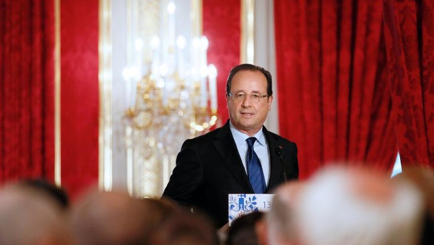 François Hollande délivre un discours le 16 juillet 2013 au palais de l'Elysée, à Paris