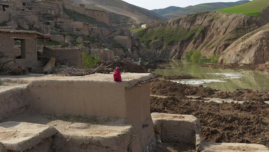 Un des villages afghans affectés par un glissement de terrain, dans le district d'Argo de la province du Badakhshan, dans le nord-est du pays, le 4 mai 2014