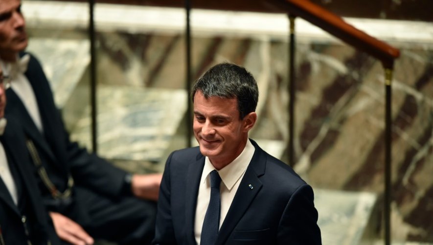 Le Premier ministre Manuel Valls à l'Assemblée à Paris, le 10 mai 2016