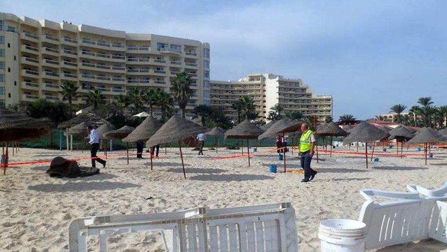 La plage de Sousse en Tunisie, le 30 octobre 2013, après une attaque suicide ratée au Riadh Palms hotel