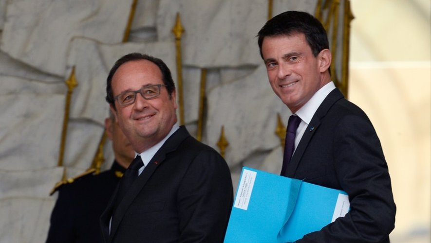 Le président François Hollande et Manuel Valls à l'Elysée le 11 mai 2016