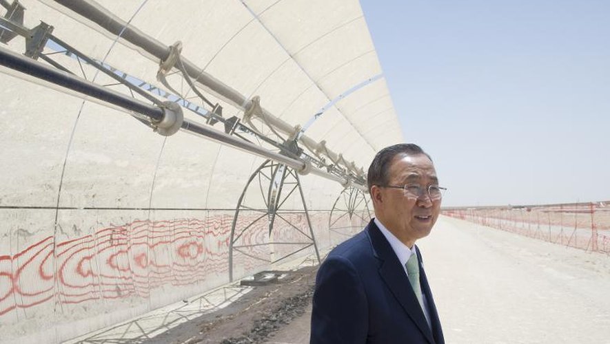 Le secrétaire général de l'ONU, Ban Ki-moon à Abou Dhabi, le 5 mai 2014