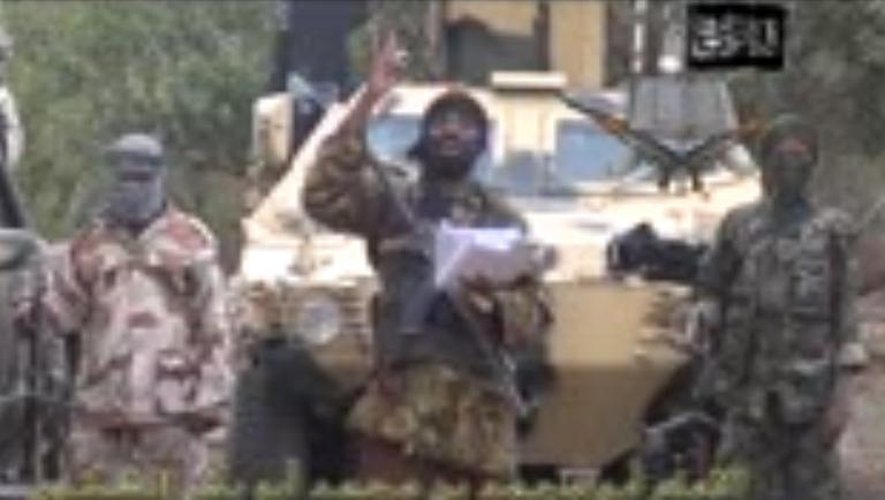 Capture d'écran faite le 5 mai 2014 d'une vidéo obtenue par l'AFP, montrant un homme qui affirme être le chef de Boko Haram, Abubakar Shekau