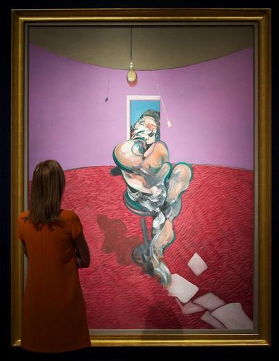 Le "Portrait de George Dyer parlant" du peintre britannique Francis Bacon, photographié le 7 février 2014 à Londres,  a été vendu à cette époque plus de 42 millions de livres (70 millions de dollars), par Christie's