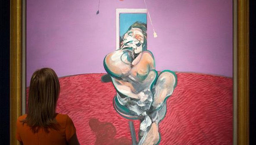 Le "Portrait de George Dyer parlant" du peintre britannique Francis Bacon, photographié le 7 février 2014 à Londres,  a été vendu à cette époque plus de 42 millions de livres (70 millions de dollars), par Christie's