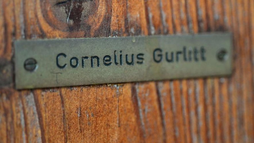 Plaque sur le maison de Cornelius Gurlitt, le détenteur d'un "trésor nazi" d'oeuvres d'art