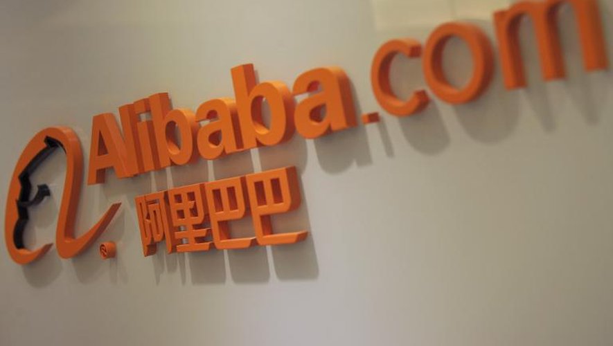 Logo du poids lourd chinois du commerce en ligne Alibaba à Hong Kong le 22 février 2012