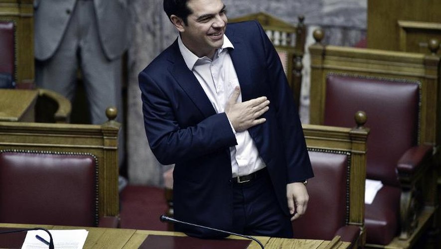 Le Premier ministre grec Alexis Tsipras au Parlement grec, le 27 juin 2015 à Athènes