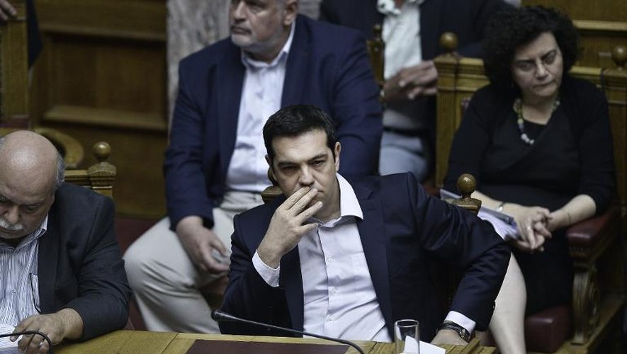 Le Premier ministre grec Alexis Tsipras au parlement à Athènes, le 27 juin 2015