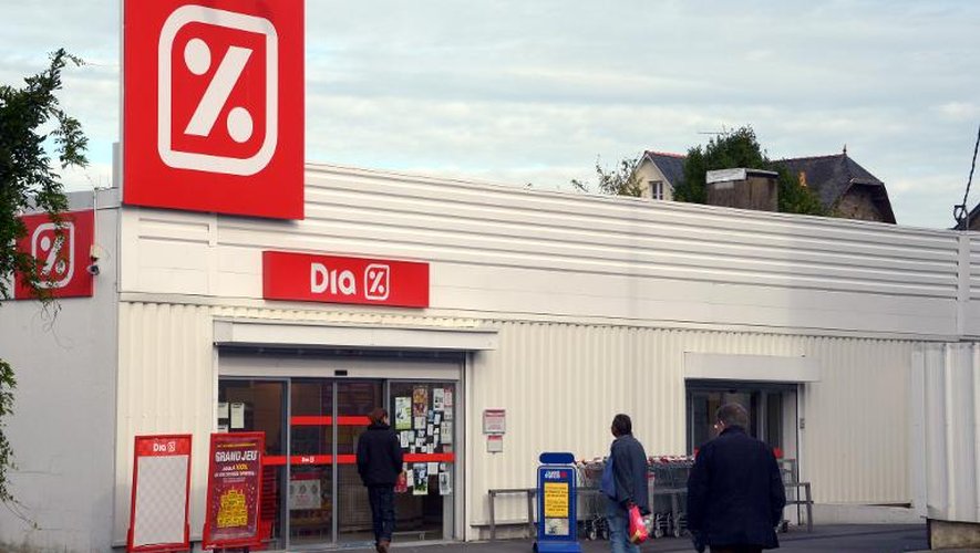 Un supermarché du groupe de distribution espagnol Dia, le 24 octobre 2013 à Rennes