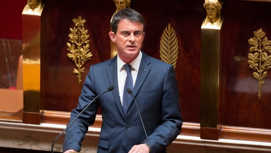 Le Premier ministre Manuel Valls çà l'Assemblée Nationale, le 12 mai 2016