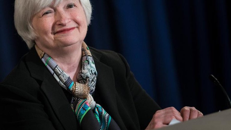 La présidente de la banque centrale américaine (Fed) Janet Yellen à Washington DC, le 19 mars 2014