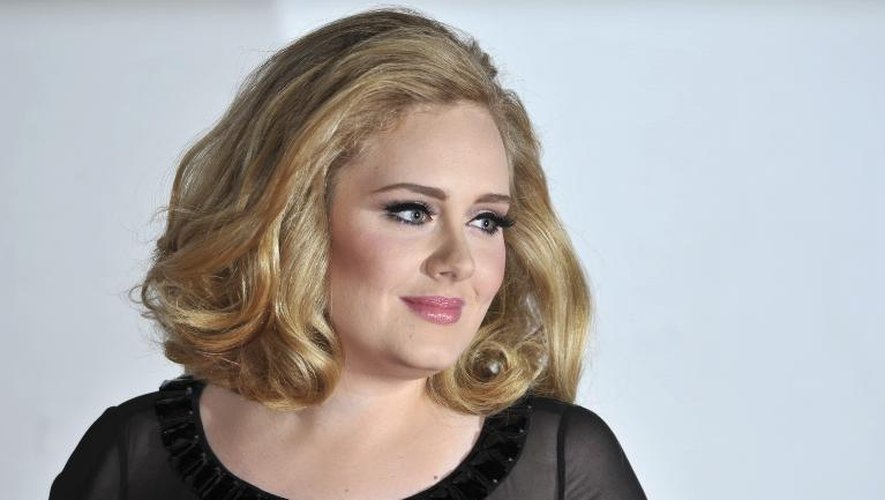 La chanteuse Adele lors de la promotion du film "Skyfall" en février 2012