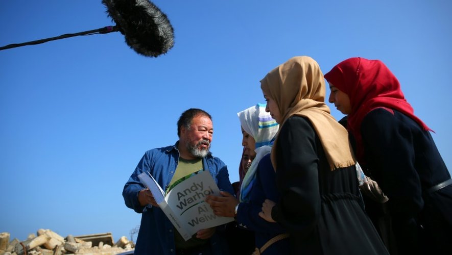 L'artiste dissident chinois Ai Weiwei, le 12 mai 2016 à Gaza