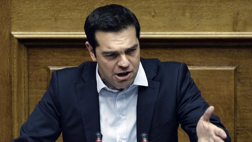 Le Premier ministre grec Alexis Tsipras au Parlement grec à Athènes, le 28 juin 2015