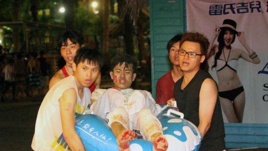 Un homme blessé dans une explosion dans un parc de loisirs près de Taipei, le 27 juin 2015