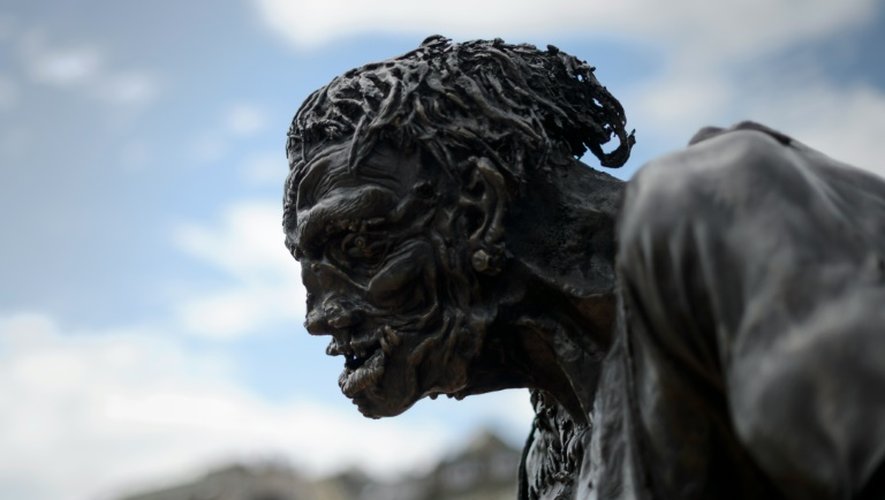 Statue du monstre de Frankenstein à genève le 9 mai 2016