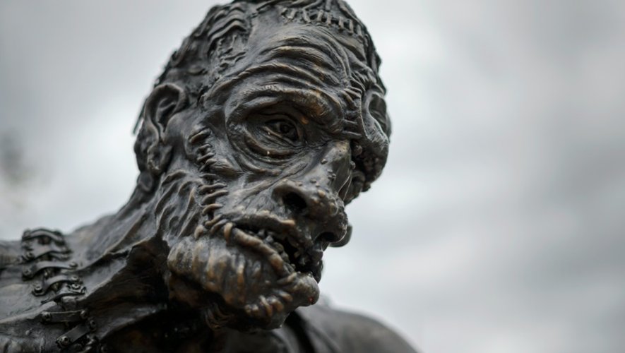 Statue du monstre de Frankenstein à Genève le 9 mai 2016
