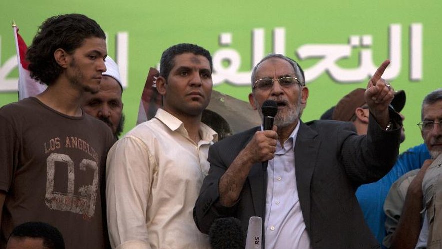 Mohamed Badie, le Guide des Frères musulmans, le 5 juillet 2013 au Caire