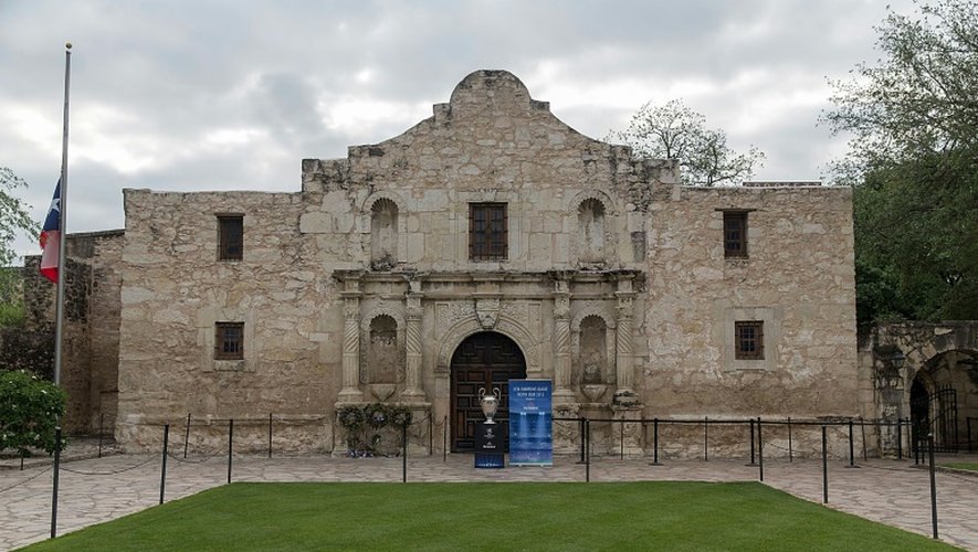 La chapelle de l'Alamo, à San Antonio, au Texas, le 15 avril 2015