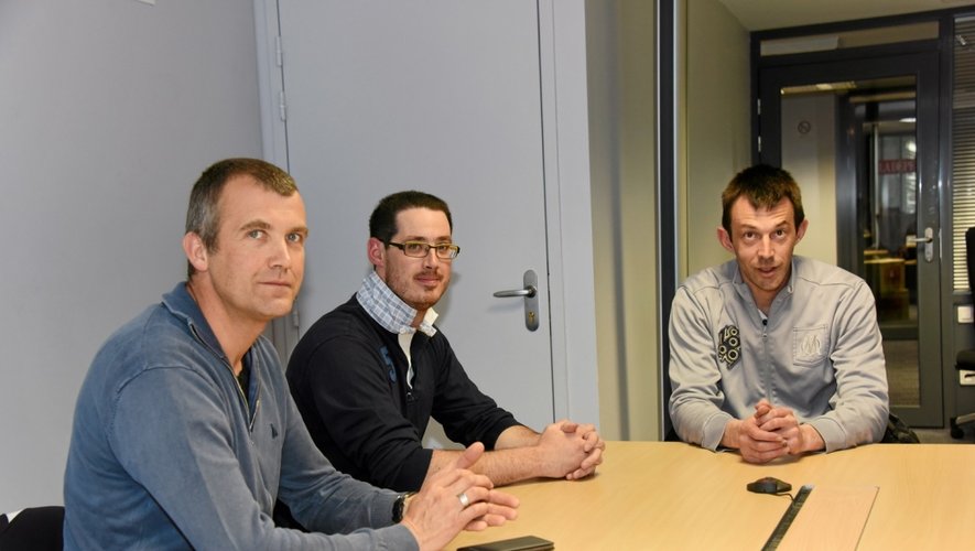 De gauche à droite : Didier Cirgue, Alexandre Mayrand et Sylvain Evanno. Trois présidents qui mettent les gaz pour faire vivre à nouveau l’enduro en tant que pratique compétitive
en Aveyron.