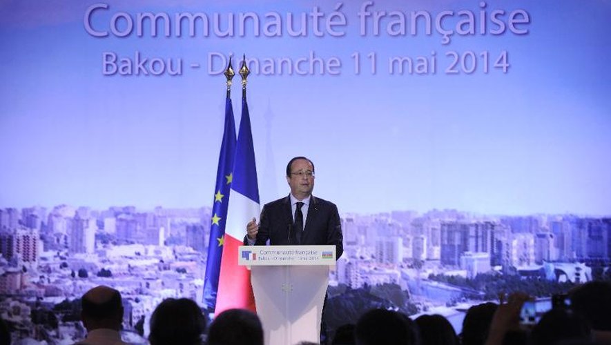 Le président François Hollande, le 11 mai 2014 à Bakou