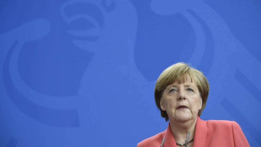 La chancelière allemande Angela Merkel lors d'une conférence de presse à Berlin, le 29 juin 2015
