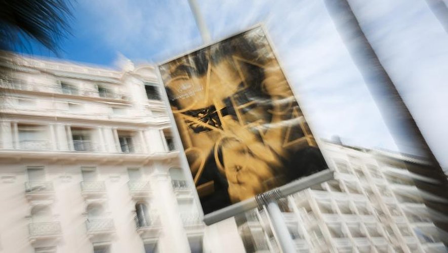 L'affiche du 67e Festival de cinéma le 12 mai 2014 sur la Croisette à Cannes