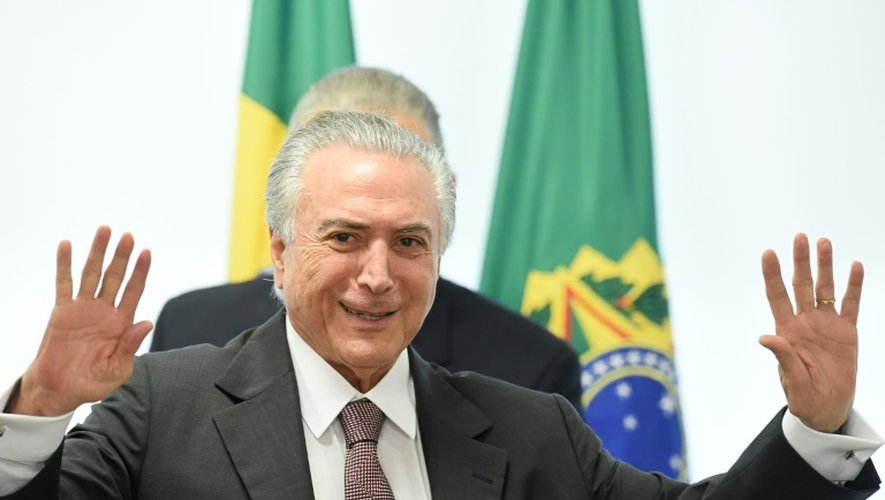 Le président brésilien par intérim Michel Temer, le 16 mai 2016 à Brasilia