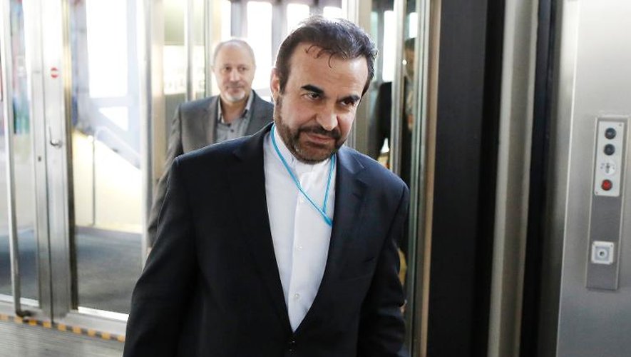 L'ambassadeur iranien l'Agence internationale de l'énergie atomique (AIEA), Reza Najafi, arrive le 12 mai 2014 au siège de l'organisation à Vienne pour de nouvelles négociations