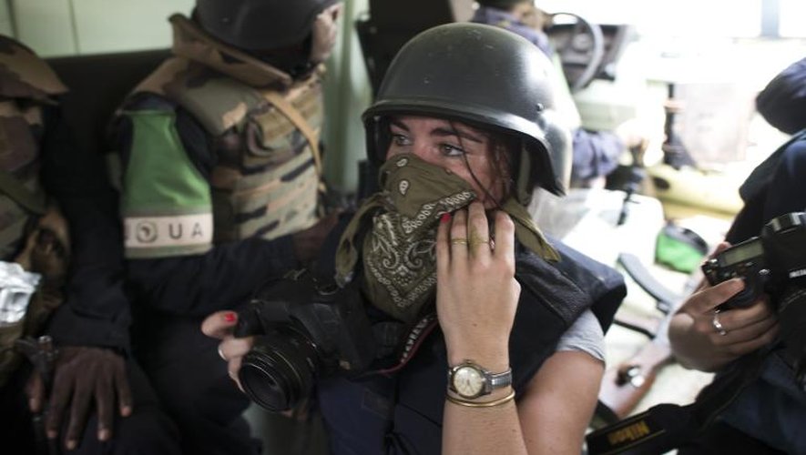Photo datant du 19 février 2014 de la journaliste Camille Lepage, 26 ans, tuée en Centrafrique mardi 13 mai 2014 lors d'un reportage