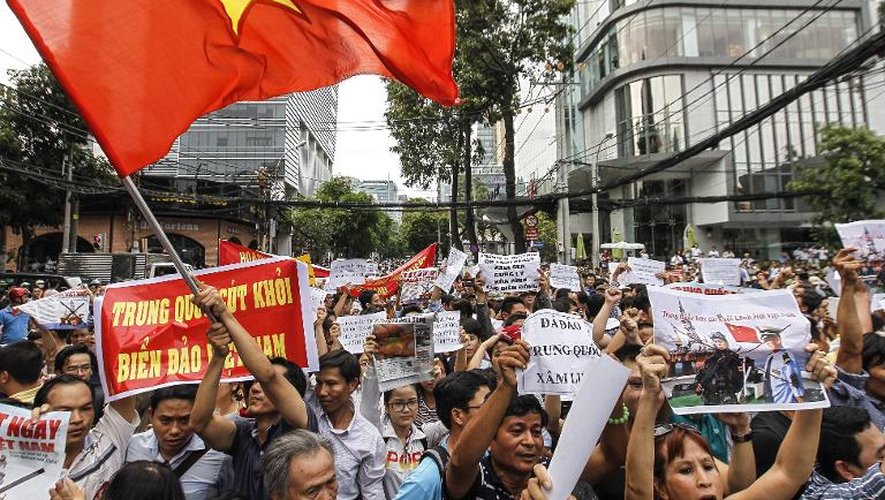 Une manifestation anti-chinoise à Ho Chi Minh-Ville, le 11 mai 2014