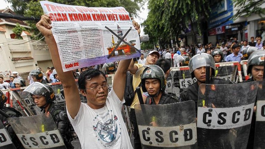 Une manifestation anti-chinoise à Ho Chi Minh-Ville, le 11 mai 2014