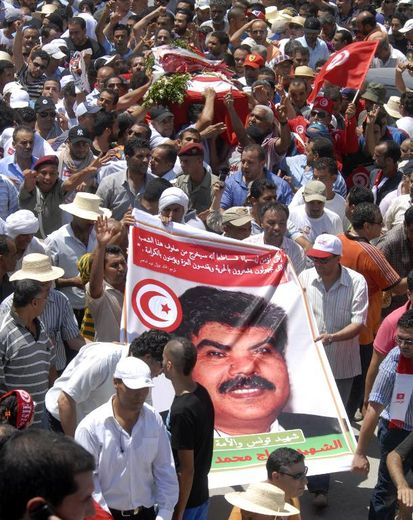 Funérailles de Mohamed Brahmi le 27 juillet 2013 à Tunis