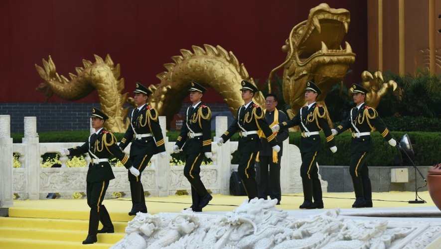 Cérémonie en hommage à l'Empereur jaune le 9 avril 2016 à Xinzheng, en Chine