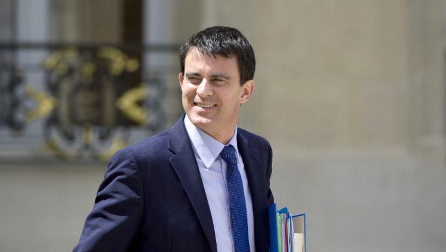 Le Premier ministre Manuel Valls, le 14 mai à la sortie de l'Elysée