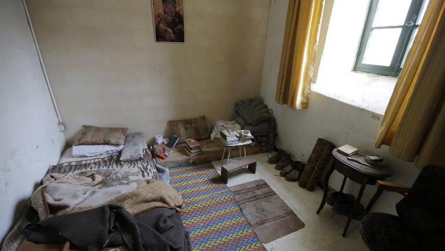 La chambre du père Frans au Couvent des pères jésuites le 12 mai 2014 à Homs