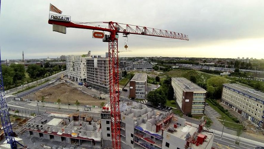 Des immeubles en construction à Lille le 16 juin 2013
