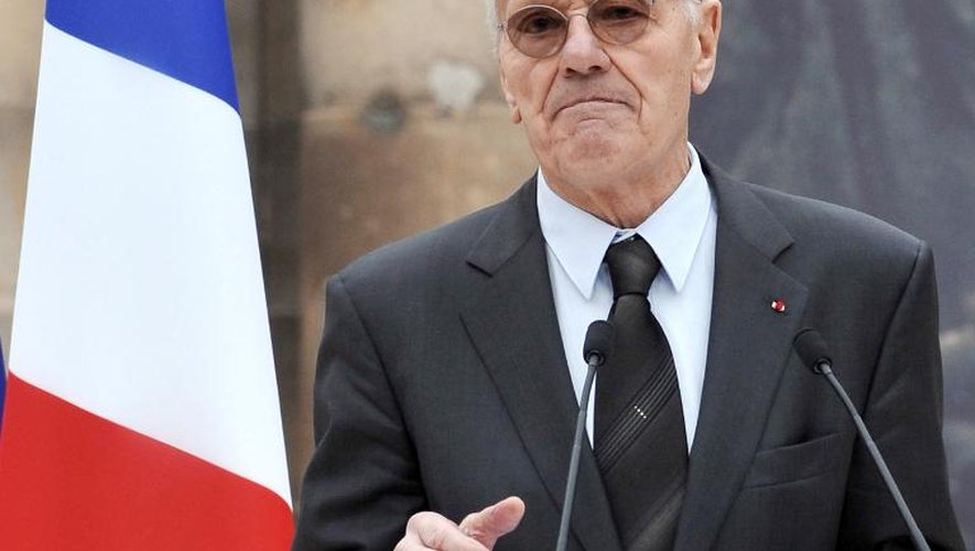 Photo de l'ancien président du Conseil constitutionnel, Pierre Mazeaud, prise le 22 février 2008 à Paris
