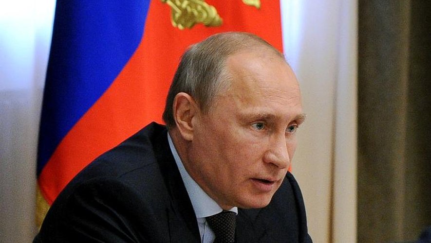 Vladimir Poutine le 14 mai 2014 dans sa résidence de Sochi