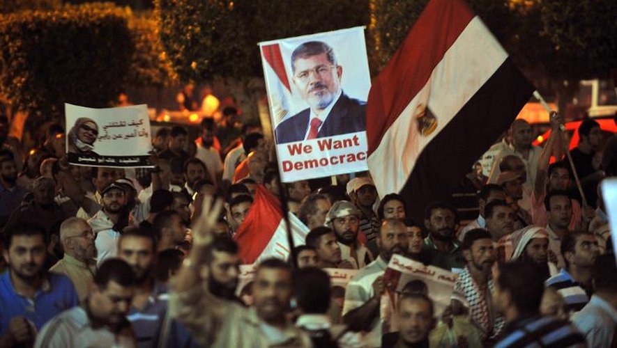 Des partisans du président déchu Mohamed Morsi, le 31 juillet 2013 au Caire