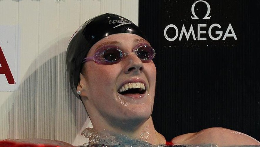 L'Américaine Missy Franklin cahampionne du mondu du 200 m nage libre le 31 juillet 2013 à Barcelone