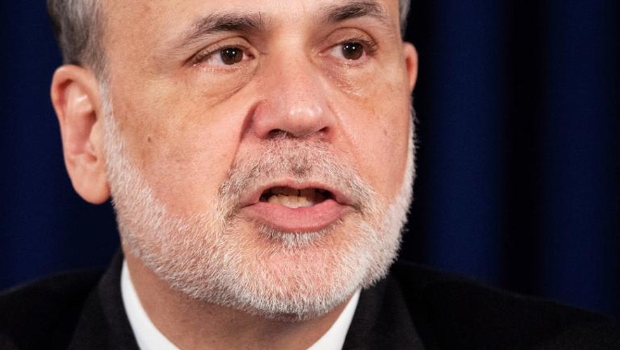 Le patron de la Banque centrale américaine Ben Bernanke lors d'une conférence de presse à Washington le 19 juin 2013